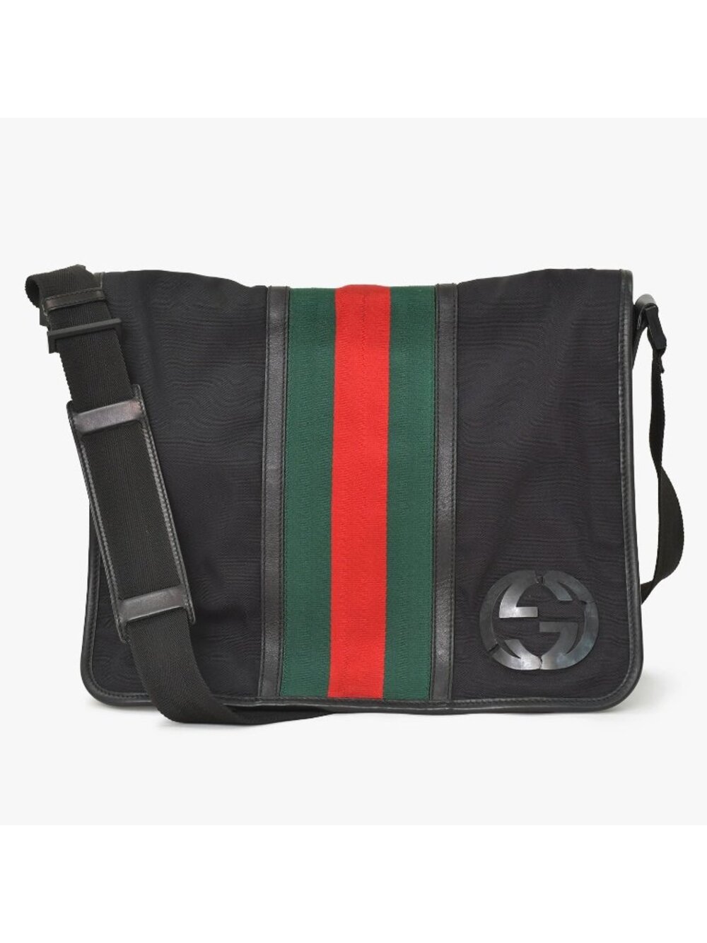 Gucci Guuci Shoulder Bag Sherry Line Black GG Logo